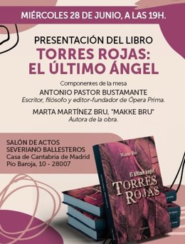 Makke Bru debuta con la novela 'Torres rojas: El último ángel'.