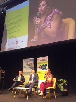 La alcaldesa de Zaragoza, Natalia Chueca, ha participado, en Bruselas, en la jornada "Mission in Progress" organizada por la Comisión Europea,