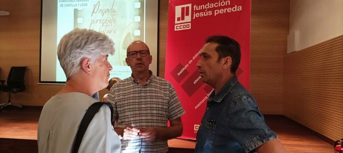 El secretario general de CCOO de Castilla y León, Vicente Andrés, este martes antes de participar en la presentación del Archivo