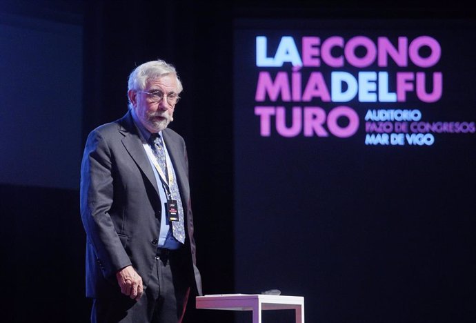 El premio Nobel de Economía 2023, Paul Krugman, durante una conferencia en el Vigo Global Summit 2023 