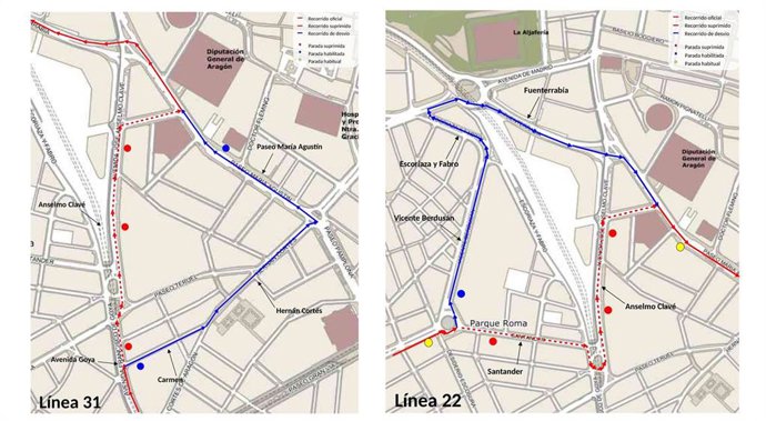 Plano de las calles y equipamientos de la ciudad que convierten en escenario de grabación