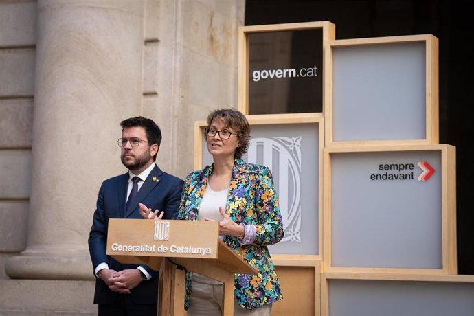 Archivo - La consejera de Acción Exterior y Unión Europea, Meritxell Serret y Aleu, interviene durante la presentación de las líneas estratégicas de la acción exterior catalana. Archivo.