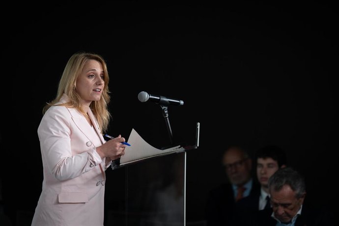 Archivo - La consellera de Economia del Govern de la Generalitat de Catalunya, Natlia Mas, interviene durante la  jornada 'Situación del sector energético', a 5 de mayo de 2023, en Barcelona, Catalunya (España). Archivo.