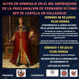 Una conferencia y una recreación conmemoran el 806 aniversario de la proclamación de Fernando III como rey de Castilla.