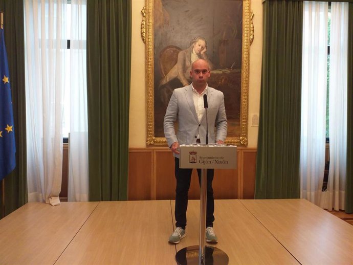 Rueda de prensa del portavoz de la Junta de Gobierno del Ayuntamiento de Gijón, Jesús Martínez Salvador (Foro).