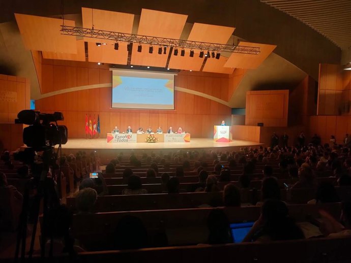 Celebración del VII Congreso Internacional del Español en el Palacio de Congresos de Salamanca.