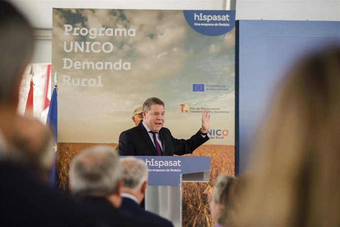 El presidente de C-LM, Emiliano García-Page, en Hita