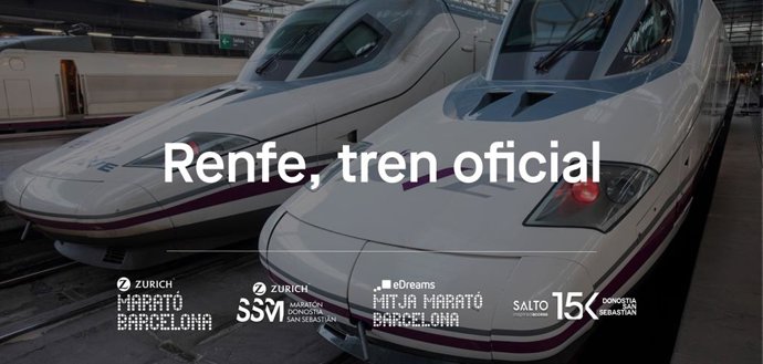 Archivo - Los maratones de Barcelona y San Sebastián se suben a Renfe como tren oficial