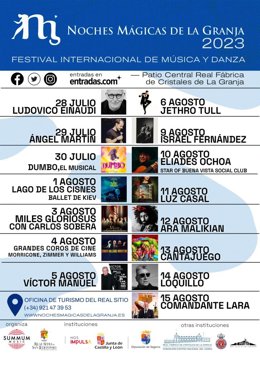 Cartel Noches Mágicas de La Granja.