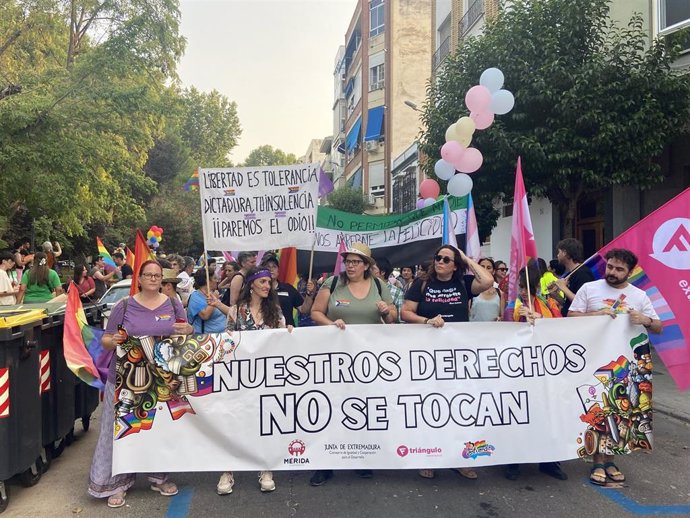 Manifestación del Orgullo LGTBI en Extremadura