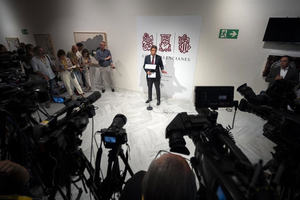 Imagen de archivo del presidente del PPCV y candidato más votado a la Presidencia de la Generalitat, Carlos Mazón.