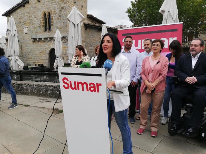 Idoia Villanueva, cabeza de lista de Sumar al Congreso por Navarra.