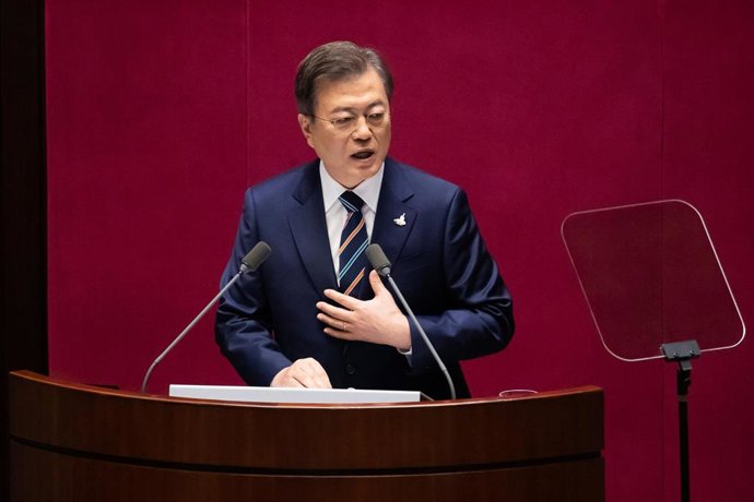 Archivo - El presidente de Corea del Sur, Moon Jae In.