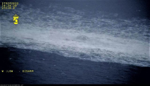 Archivo - Emisión de gases tras el sabotaje al gasoducto Nord Stream