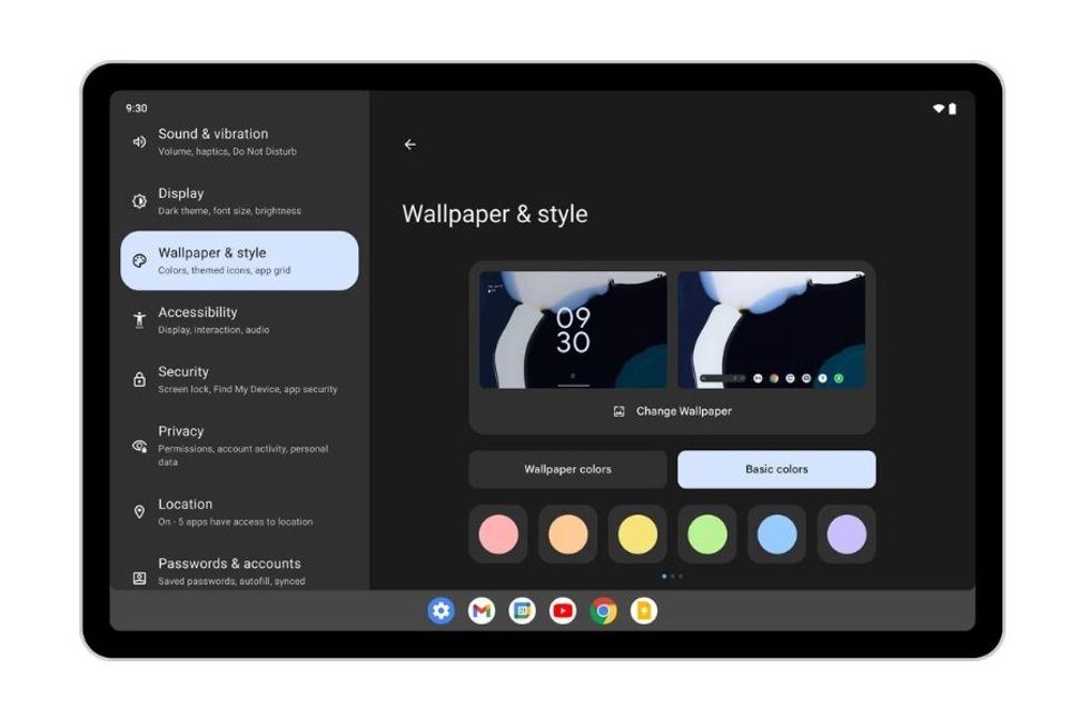 Interfaz de Android 12L