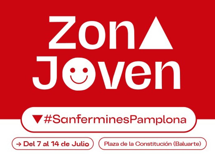 Cartel de la Zona Joven de San Fermín