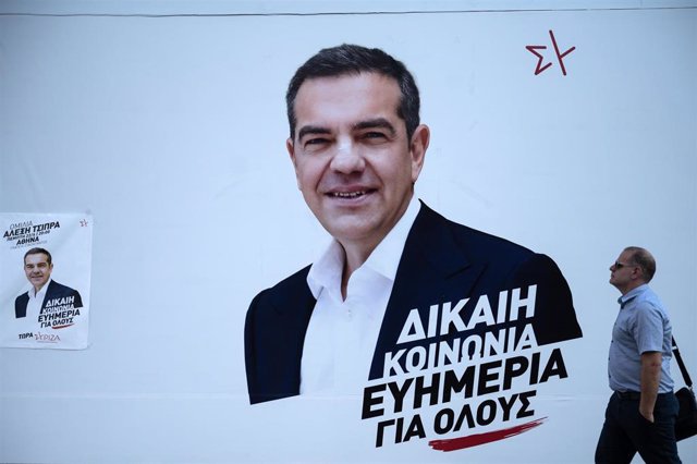 Cartel electoral de Alexis Tsipras