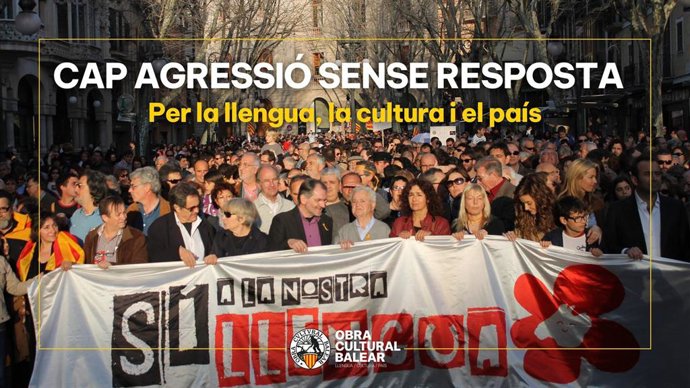 Imagen revindicativa de la Obra Cultural Balear.