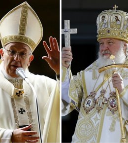 Archivo - El Papa Francisco y el Patriarca Kirill de Moscú