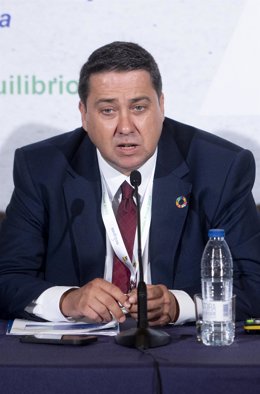 El presidente de Sedigás, Joan Batalla, durante una rueda de prensa posterior a la Reunión Anual 2023 de Sedigás, en el Teatro Real, a 27 de junio de 2023, en Madrid (España). La reunión se desarrolla bajo el lema 'Gases renovables, retos y oportunidade