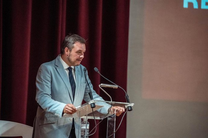 El presidente del CSD Víctor Francos durante un acto institucional