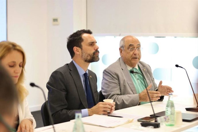 Els consellers Roger Torrent, Natlia Mas i Joaquim Nadal