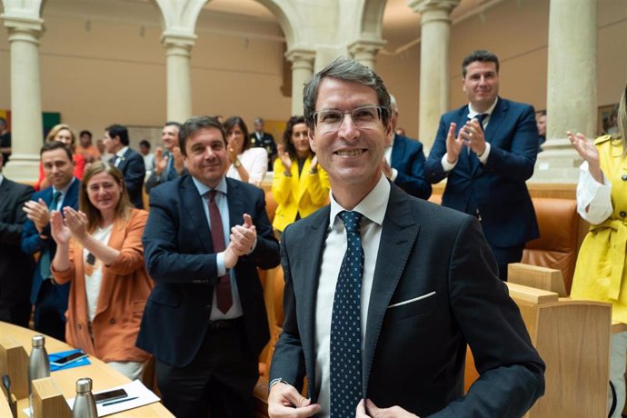 Gonzalo Capellán una vez elegido por el Parlamento de La RIoja como presidente del Ejecutivo riojano