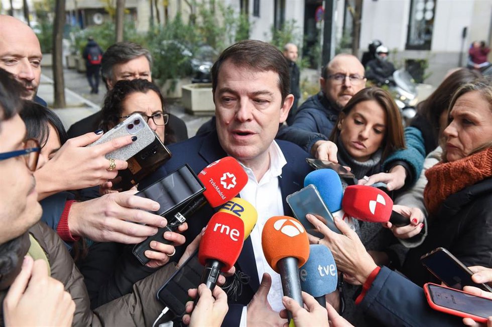 Archivo - El presidente de la Junta de Castilla y León, Alfonso Fernández Mañueco