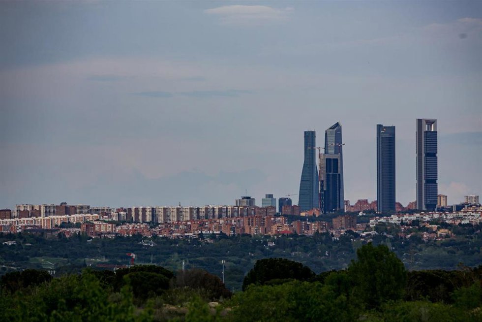 Archivo - Panorámica de Madrid tomada desde la Casa de Campo
