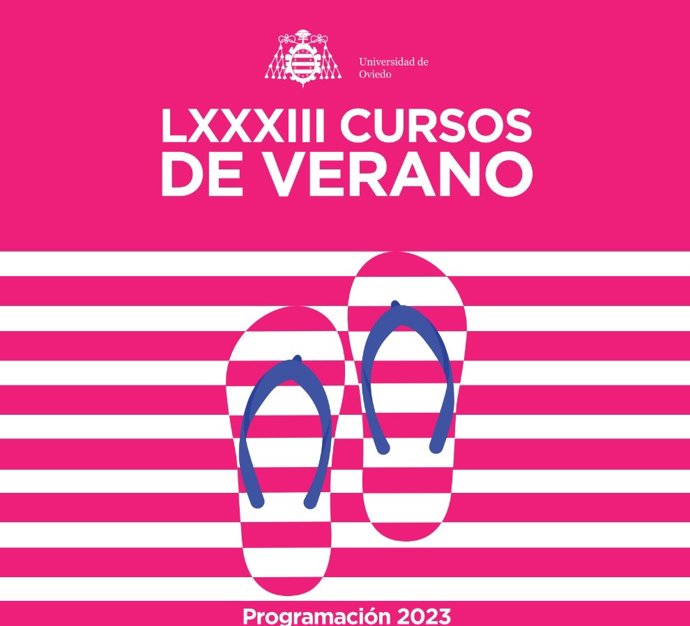 Cartel de los cursos de verano de la Universida de Oviedo.