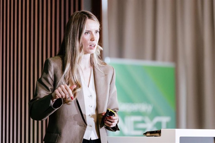 La directora de Asuntos Públicos de Kaspersky, Yuliya Novikova, en el evento de Kaspersky NEXT. Hotel Five, Zürich. Junio 2023. Photo: Mattias Nutt.