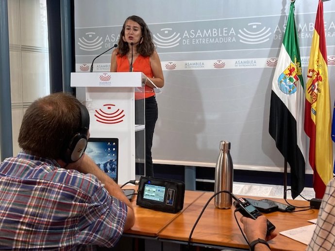 Irene de Miguel, en la sala de prensa de la Asamblea.