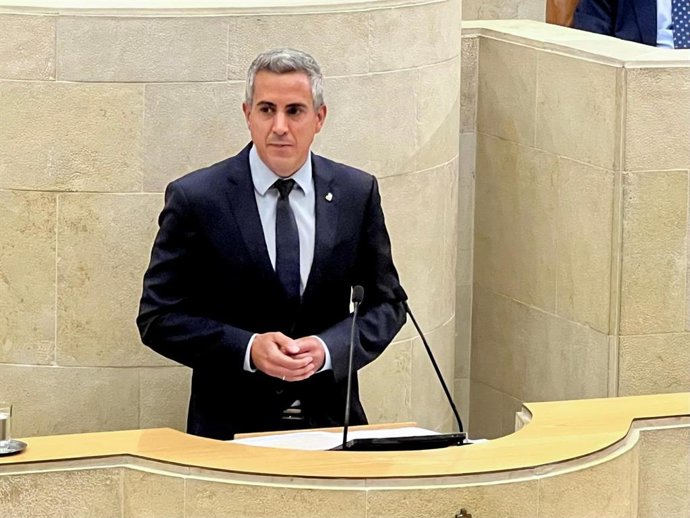 El secretario general del PSOE y diputado Pablo Zuloaga en el Parlamento