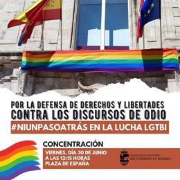 Cartel con la convocatoria a la concentración.
