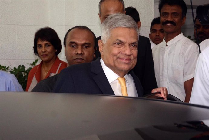 Archivo - El presidente de Sri Lanka, Ranil Wickremesinghe 