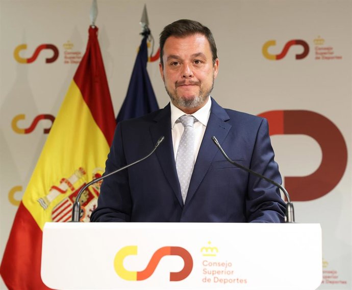 El nuevo secretario de Estado de Deporte y presidente del Consejo Superior de Deportes (CSD), Víctor Francos, en su toma posesión el 16 de junio de 2023.