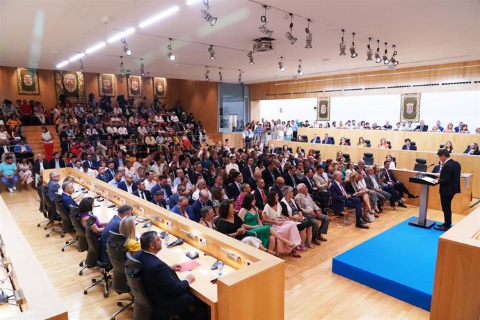 Un momento del pleno de constitución de la nueva Corporación de la Diputación provincial de Málaga.