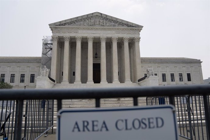 WASHINGTON, D.C., June 29, 2023  -- Photo taken on June 29, 2023 shows the U.S. Supreme Court in Washington, D.C., the United States. The U.S. Supreme Court on Thursday ruled that race-conscious admissions policies used by colleges and universities are 