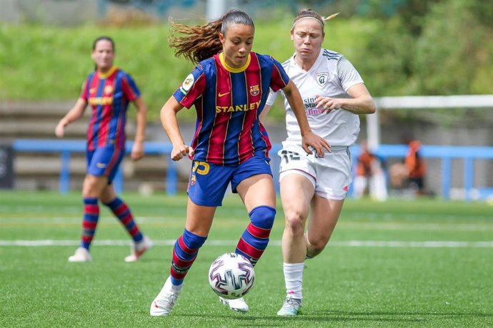 Archivo - Emma Ramírez, en un partido con el FC Barcelona.
