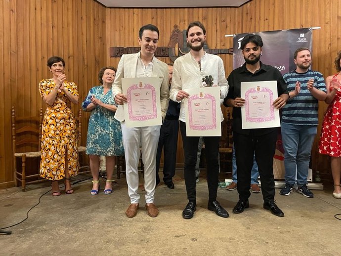 Terna de premiados del XVII Concurso de Guitarra Flamenca para Jóvenes Intérpretes