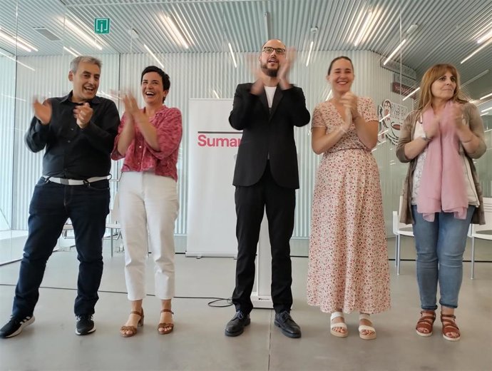 Presa ha participado este sábado, junto a otros candidatos de Sumar, en un acto político en Vitoria-Gasteiz