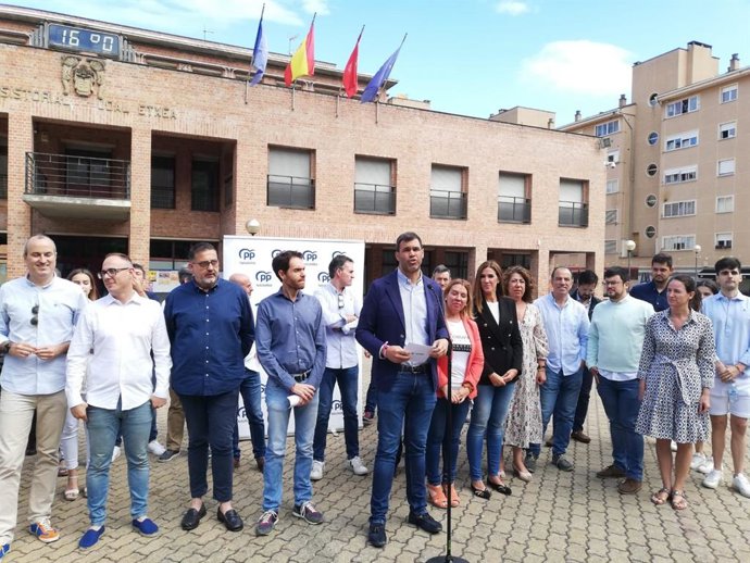 Javier García, presidente del PPN, en el acto celebrado en Barañáin