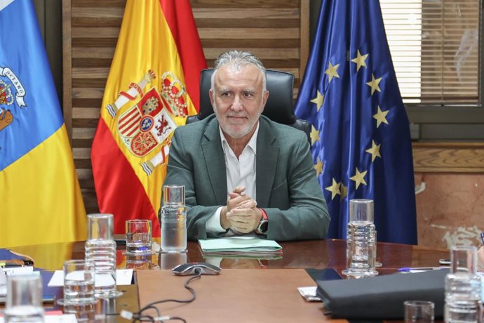 El presidente de Canarias en funciones, Ángel Víctor Torres, en el Consejo de Gobierno de este 29 de junio