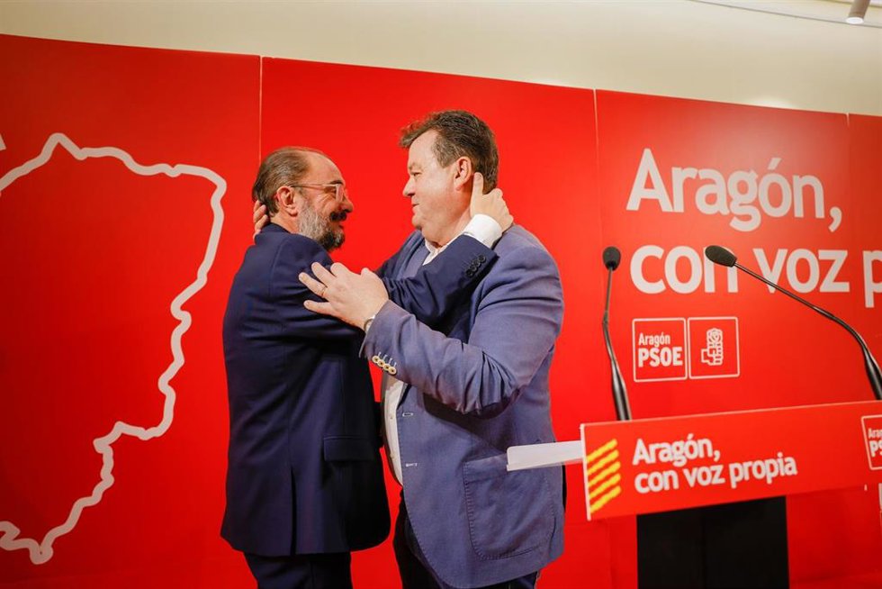 Archivo - Javier Lambán y Luis Zubieta