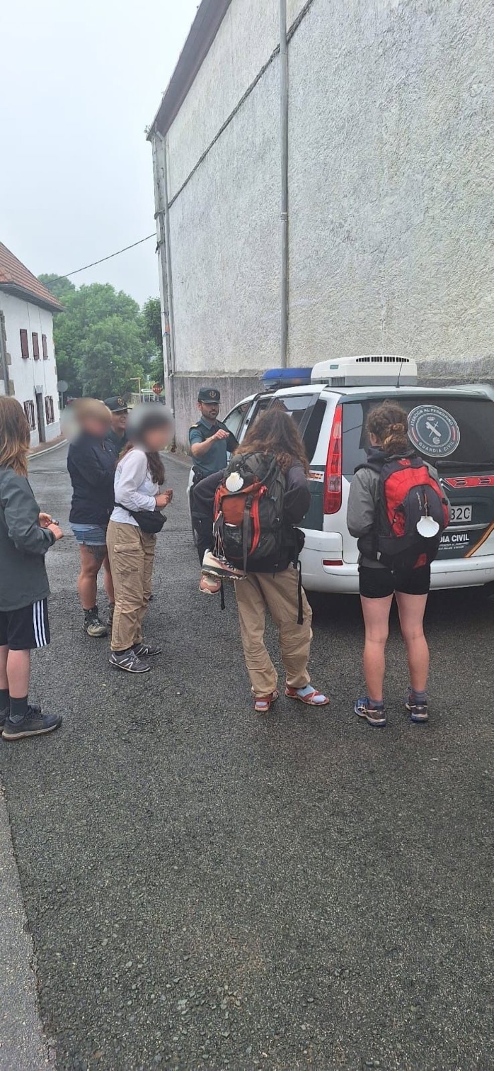 Imagen de las menores extraviadas mientras hacían en Camino de Santiago.