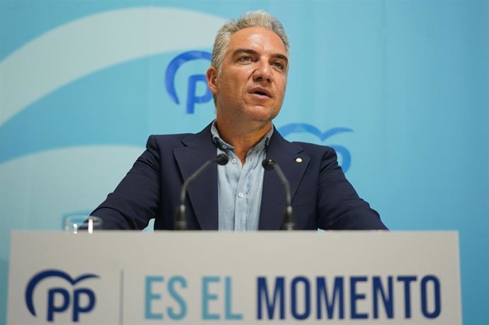 El coordinador general del PP y candidato número uno de la formación por Málaga al Congreso, Elías Bendodo.