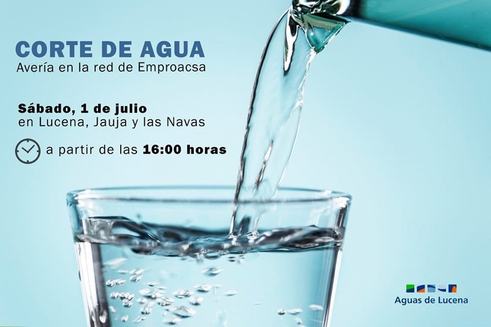 Corte de agua en Lucena