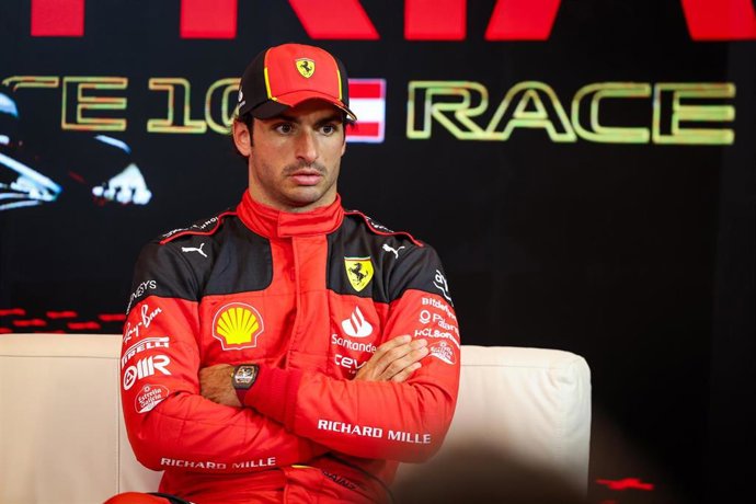 Carlos Sainz, durante una conferencia de prensa.