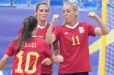 Foto: Oro de la selección femenina de fútbol playa en otro buen día para España en los Juegos Europeos