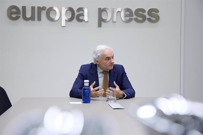 El presidente de la Confederación Empresarial de Madrid-CEOE, durante una entrevista para Europa Press, a 30 de junio de 2023, en Madrid (España).